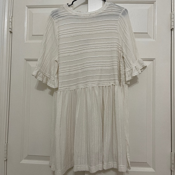 Free People Pleated Take A Spin Babydoll Tunic Dress Size Small New With Tags - Picture 11 of 14